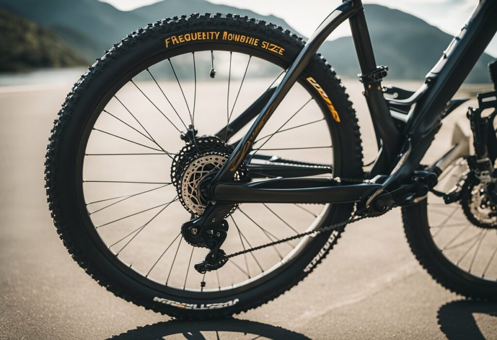 Rear wheel of a mountain bike