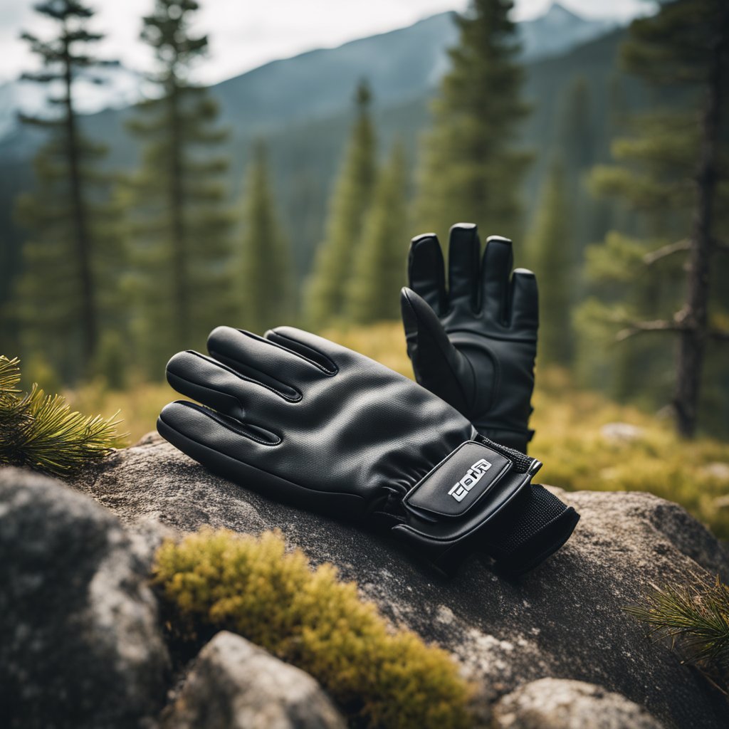 Mountain biking gloves on grass